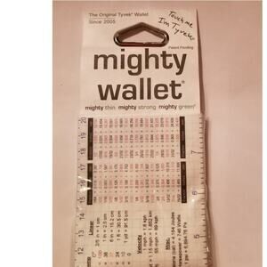 Mighty Wallet - "Wealth of Knowledge".  DYNOMIGHTY Tyvek Origami Wallet - NWT